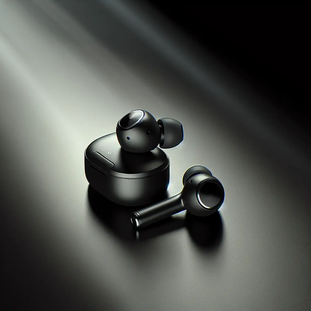 Generate an ad for new generation ear buds. Do not include text. 